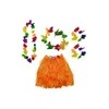 Disfraz Hawaiano Collar Falda Corona Hawaiana Flores Barato