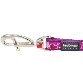 Red Dingo Designer Dog Lead, Breezy Love Purple (15mm x 1.2m) S