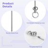 Homaisson 50 PCS Blank Beaded Keychain Bars, Metal Beading Sticks