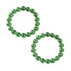 Comimark 2Pcs 10mm Dark Green Jade Round Gemstone Beads Stretchy