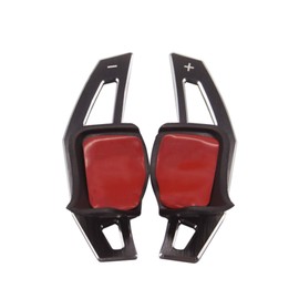 NDDHH Steering Wheel Shift Paddle For Volkswagen VW Tiguan Golf MK6 GTI Jetta MK5 Passat B6 CC Scirocco R36 R20 Steering Wheel Aluminium Shift Paddles (Color : Black)