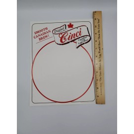 Cinci Beer Vintage Cinci Beer Canadian Cream Lager Beer Advertising Paperstock Menu Sheet