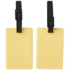 Travelon Set of 2 Luggage Tags, Neon Yellow, 6.63 x