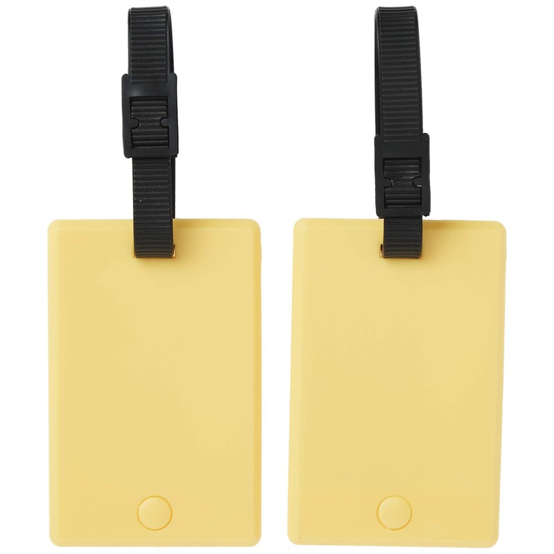 Travelon Set of 2 Luggage Tags, Neon Yellow, 6.63 x