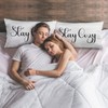 HOSTECCO Stay Cozy Pillow Covers 12x20 Inch, White Velvet Decorative