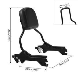 SLMOTO Standard Sissy Bar Upright Backrest Fit For Harley Fat Boy 114 FLFBS 2018-2023 Fat Boy FLFB 2018-2019 Breakout 114 FXBRS 2018-2020 Breakout FXBR 2018-2023