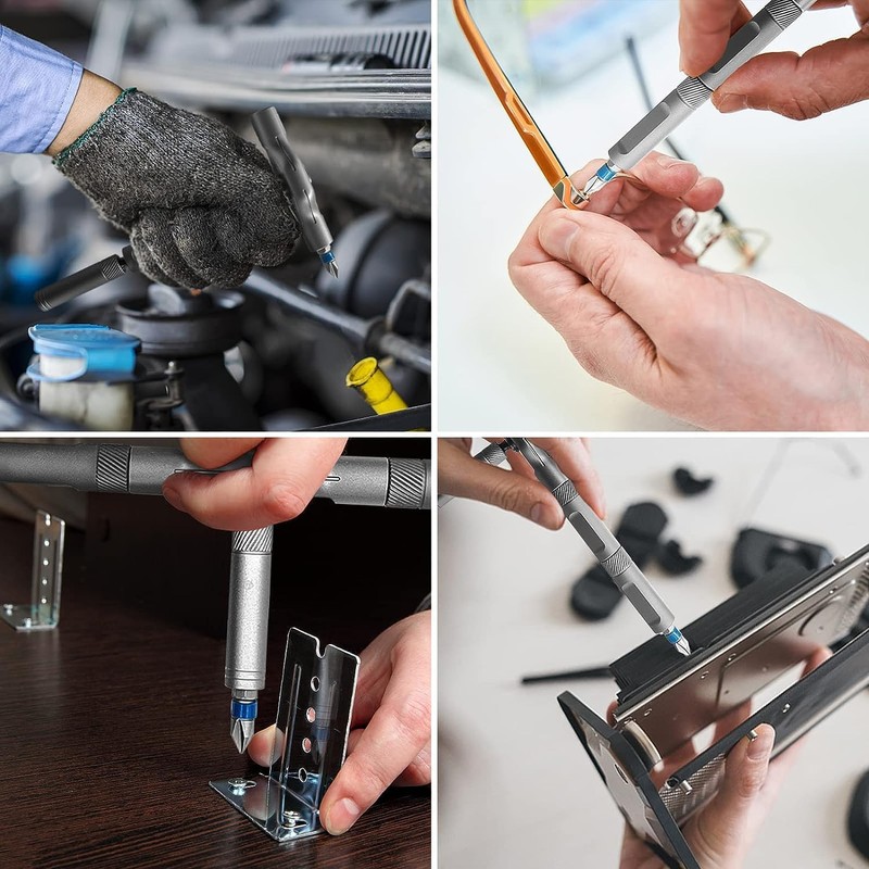 24-in-1 Ratchet Screwdriver Set, Magnetic Precision Bits with Detachable Handle