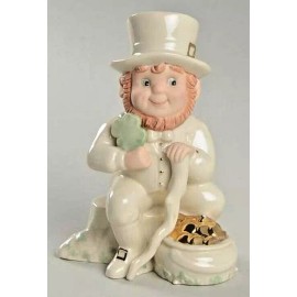 Lenox Irish Leprechaun Figurine with Pot of Gold and Shamrocks ~ 828437 ~ NIB