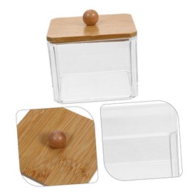 Ciieeo Pcs Cotton Round Holder Lidded Cotton Swab Box Multipurpose Storage Box Vanities Organizer Safe