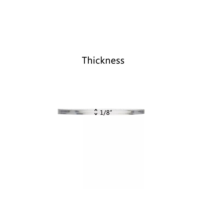 6" x 6" Clear Acrylic 1/8" Thick Discs Crafts Art