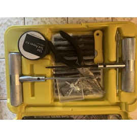 TJM Heavy Duty Flat Tire Repair Tool Kit Plug Patch Car Truck # 867TJMTYRERE