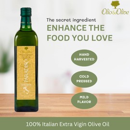 Olio&Olive Paradiso Italian First Cold Pressing Extra Virgin Olive Oil From Sicily, Rich Fruity and Grassy Notes, Mild Flavor, New Harvest 500ml
