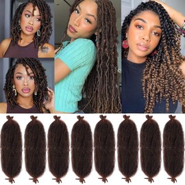 Leeven 30 Inch Pre-fluffed Spring Twist Crochet Hair Popping Springy Afro Twist Hair for Braiding for Marley Braiding Hair Ombre Afro Kinky Marley Hair Extensions /T30#