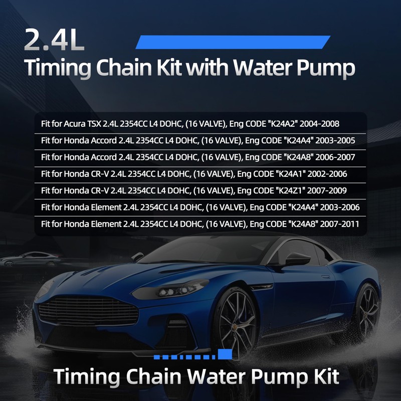 Loautong 2.4L Timing Chain Kit with Water Pump for Honda