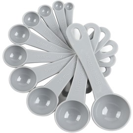 DOTINGHUX Measuring Spoons Set with Egg Separator 12-Piece,Gray