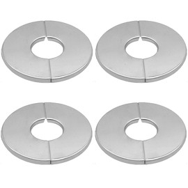 Hayaww 4 Pieces Rosettes Cover for Pipes, Pipe Covers, Rosettes Cover Rosettes, Radiator Rosettes, Cover Rosettes, Stainless Steel, 23 mm/34 mm/51 mm, for Taps, Pipes, Radiator Pipes (23 mm)