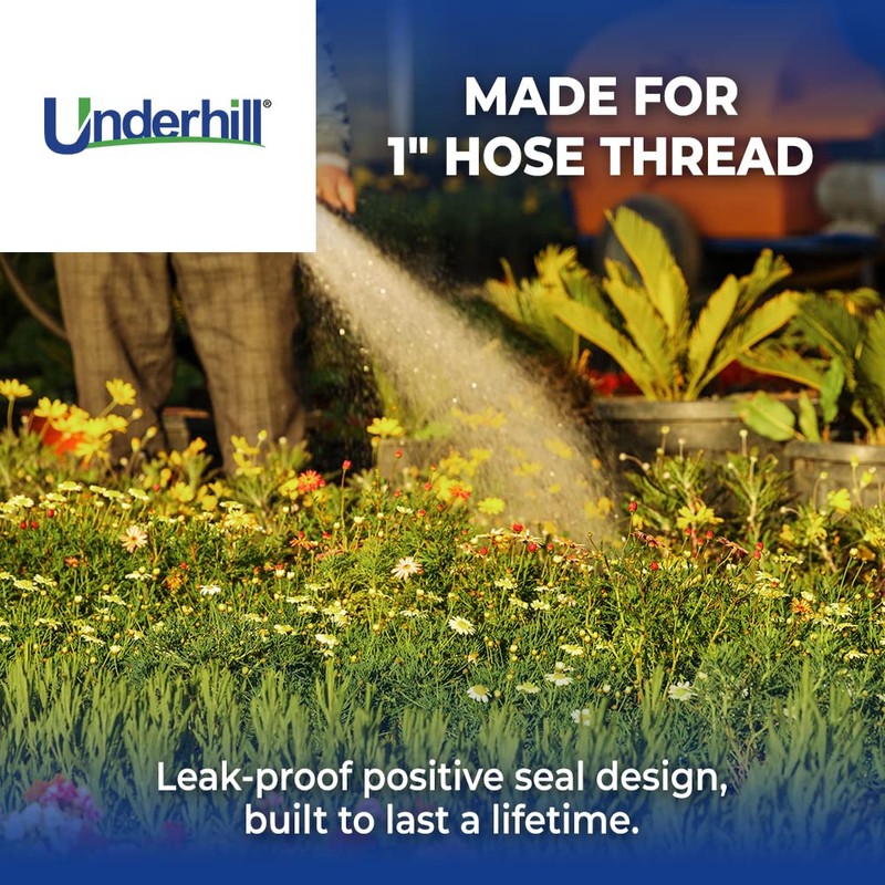 Underhill Quick Connect Garden Hose Fitting, Connector, Heavy-Duty, Solid Brass,