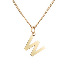 GD GOOD.designs Est. 2015 Women’s Necklace with Letters, 18 ct Gold, Waterproof, Skin-Friendly Chain with A-Z Pendant, Initial Chain, Stainless Steel, No Gemstone