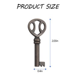 KY-15 Hollow Barrel Antique Skeleton Key for Antique Furniture,Universal Key,Skeleton Key for Old Doors and Many Other Scenarios Bronze(2-Piece)