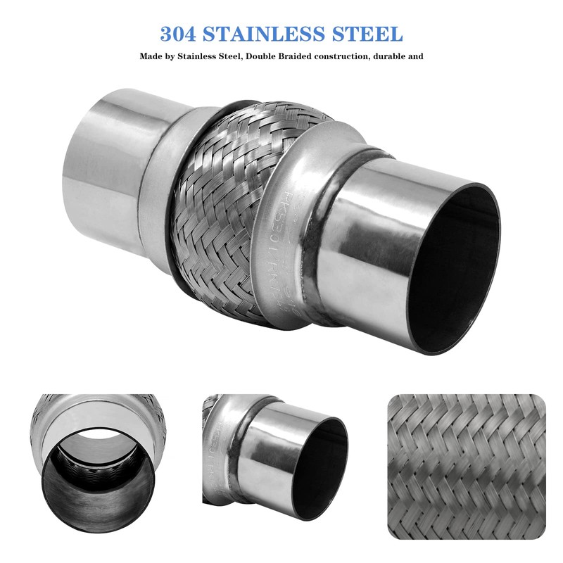 Remarkable Power RK7544-2.5" x 4" Heavy Duty Stainless Steel Exhaust