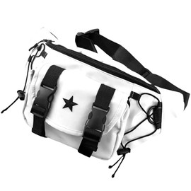 DUSTSTROKE Star Shoulder Bag, Crossbody Hanging, Smaller, Large Capacity, Lightweight, 16.9 fl oz (500 ml), Can Store Plastic Bottles, Waist Pouch, Body Bag, One Shoulder Bag, Unisex, Unisex, star one