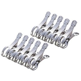 byou Handtuch Klammer,Strandtuch Clips Edelstahl Große Wäscheklammern für Tägliche Wäsche Strandtuch Badetuch Bettwäsche und Dicke Kleidung 11cm 10packs