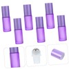 PACKOVE 6Pcs Portable Frosted Glass Roller Bottles Refillable Perfume Containers