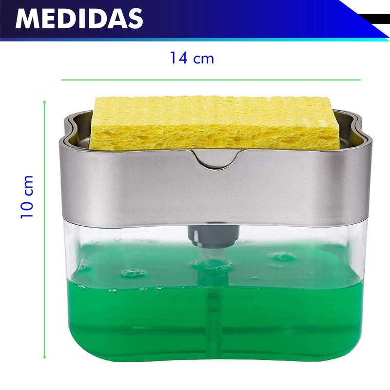 CHIC-FANTASY Dispensador de jabón para Cocina con Soporte de Esponja