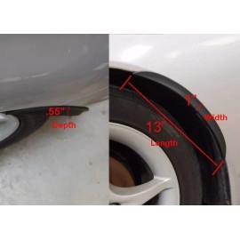 SteelCase 2 Pairs 13" Carbon Diffuser Fender Flare Lip Trim For  Nissan  Wheel Wall Panel
