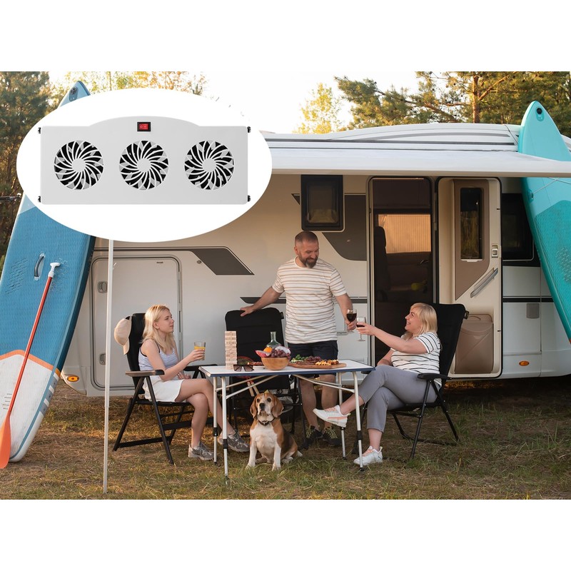 Makevivi 12V RV Refrigerator Fan, RV Fridge Fan for Efficient