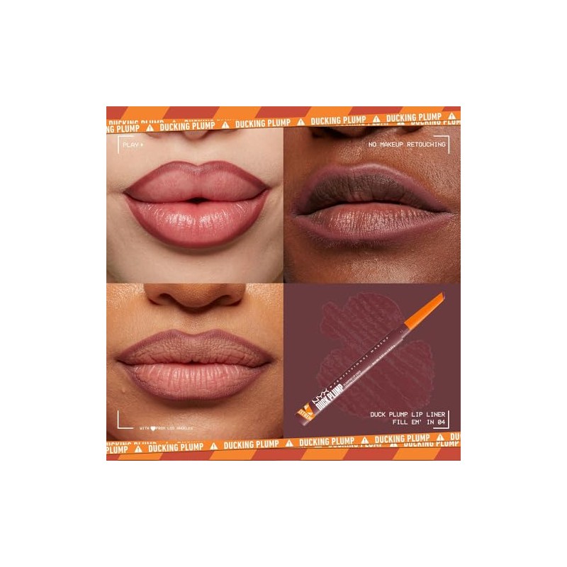 NYX Professional Makeup Duck Plump Liner, Delineador de Labios Voluminizador,