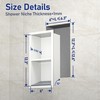 Bernkot Shower Niche, 304 Stainless Steel Shower Stool for Bathroom,