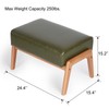 ACONUP Modern Ottoman Foot Stool, Faux Leather Accent Sofa Footrest