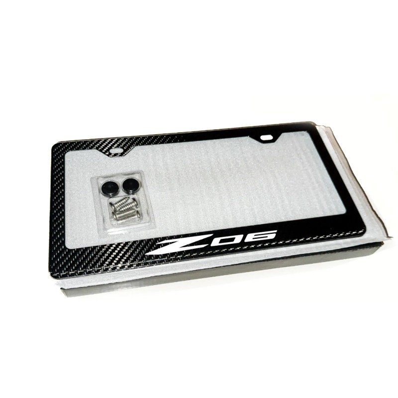 Gearhead Frames Glowing z06 C8 License Plate Frame 100% Carbon