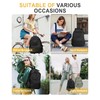 VECAVE School Backpack Black Waterproof Bookbag Casual Lightweight Travel Rucksack