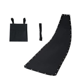 Replacement Reinforced Mesh and Durable Rope Set for Hanging Lounge Chair Chaise Lounger, Comes with a Hanging Storage Bag (Mesh and Rope ONLY) (Black)