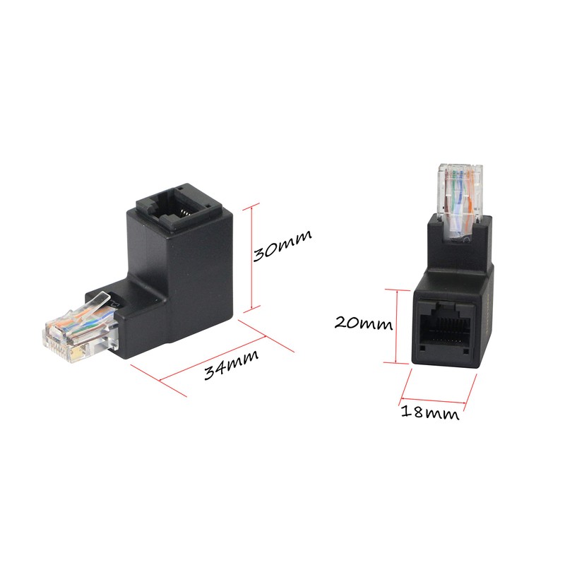 SinLoon RJ45 Crossover Adapter Cat6 Cat5e Ethernet RJ45 Male Female