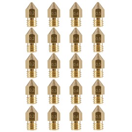 Dollatek 20 pcse M6 3.0 mm Nozzle for 3D Printer Extruder Print Head for MK8 Makerbot