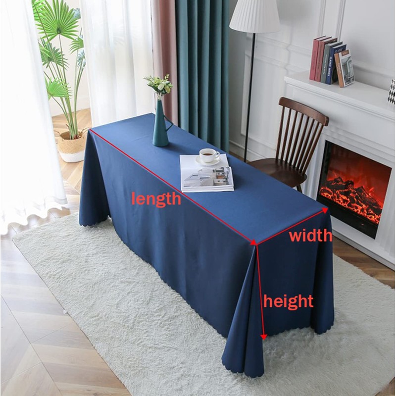 FANIVIN Polyester Tablecloth Rectangular Table Cover Dining Table Cover Hotel