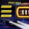 YOUSTAR-LIGHT 4x6 LED Headlights DOT Approved H4651 H4652 H4656 Replacement