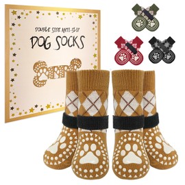 BEAUTYZOO Dog Socks to Prevent Licking Paws, Dog Shoes for Hot Pavement Small Medium Large Senior Dog Booties, Non Slip Dog Boots & Paw Protectors for Hardwood Floors Traction Control Indoor