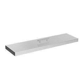 Celestial Fire Pit Cover for 30”x6” Linear Burner Pan (33" x 9" Actual Size), Commercial Grade, Stainless Steel, Reinforced Wrapped Edge