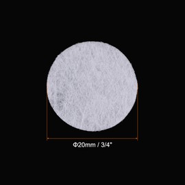 sourcing map Round Felt Circles 20 mm 3/4 Inch Craft Felt Pads Non-Woven Fabric Felt Pads White Pack of 300