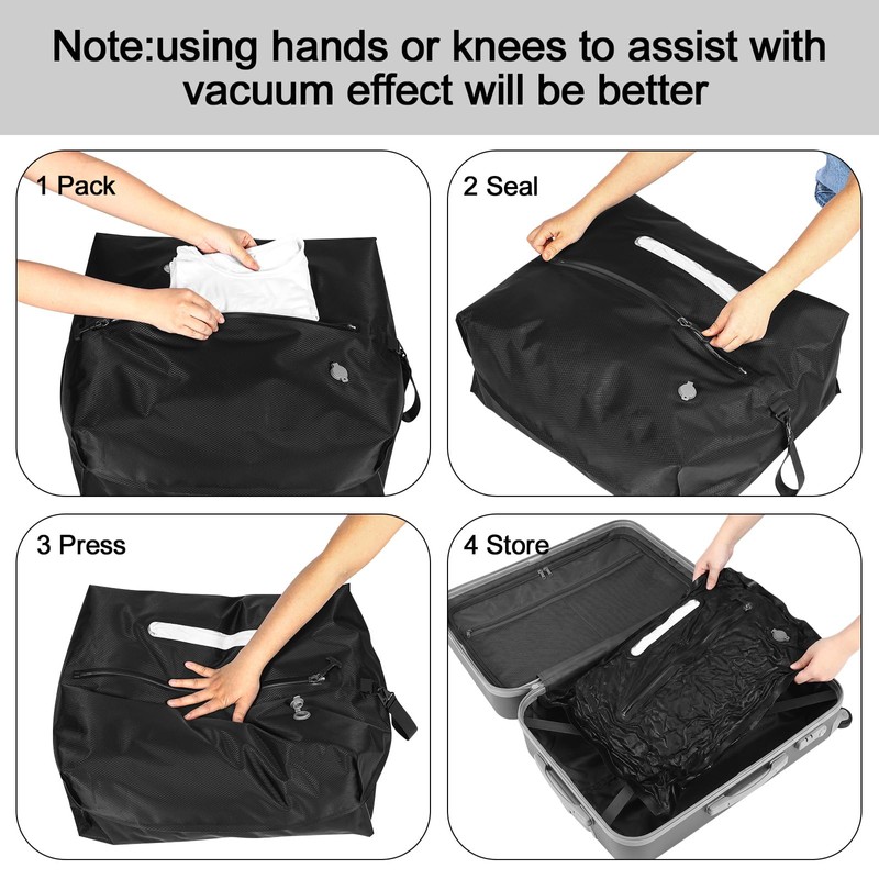 Locmeo 3 Pcs Travel Vacuum Seal Bags 48l with Liquid