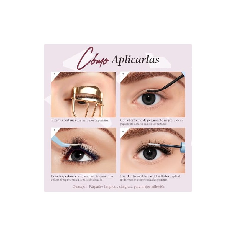 GlamMatch Clusters Lash Kit Set All-in-One con Pestañas en Racimos