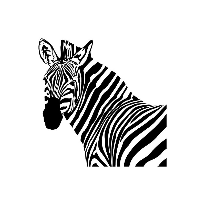 Zebra Head Sticker Decal Notebook Car Laptop 5" x 5"