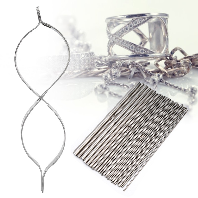 30pcs Metal Jewelry Cored Rod with Jewelry Cross Locking Tweezers