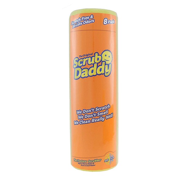 Scrub Daddy - Original Temperature Controlled Scrubber - Scratch-Free & Odor Resistant - 8 Count