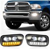 LED&DRL Fog Lights Compatible with 2009-2012 Dodge Ram 1500 2010-2018