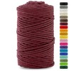 Netuno 1x Macrame Cord Braided Macramé Yarn Burgundy 5 mm